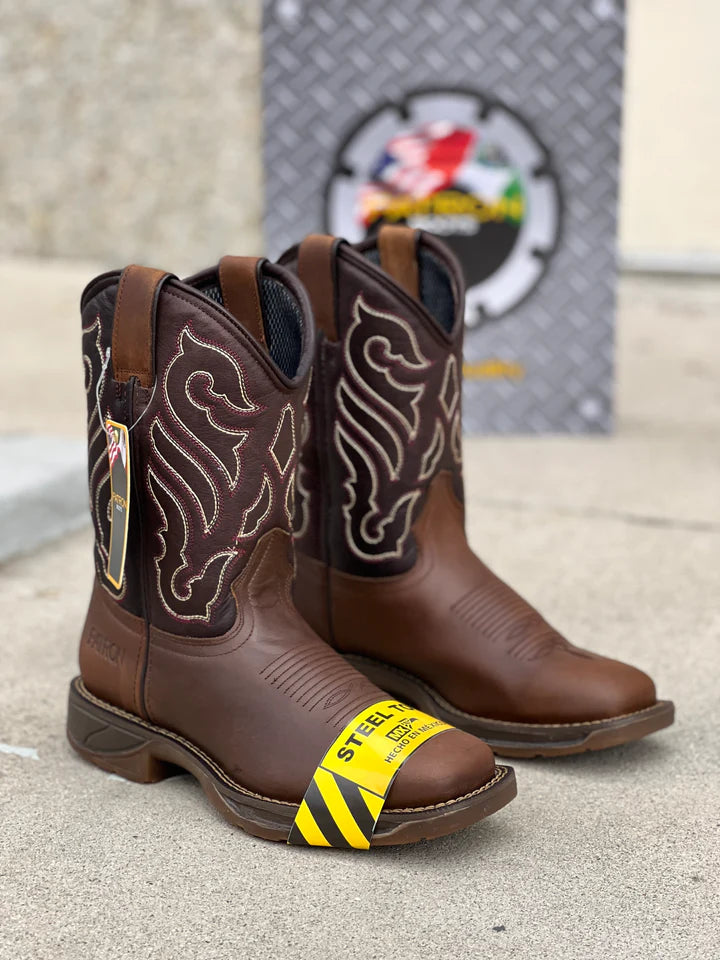 6001 S Crazy Tan Slip-On  Square Toe Steel-Toe