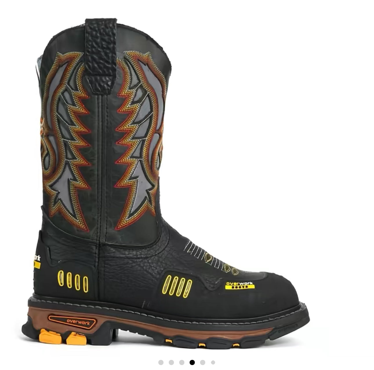 Overwork Boots 2024 Shoulder Black | Western Work Boot | Heavy-Duty Comfort & Slip-Resistant Sole