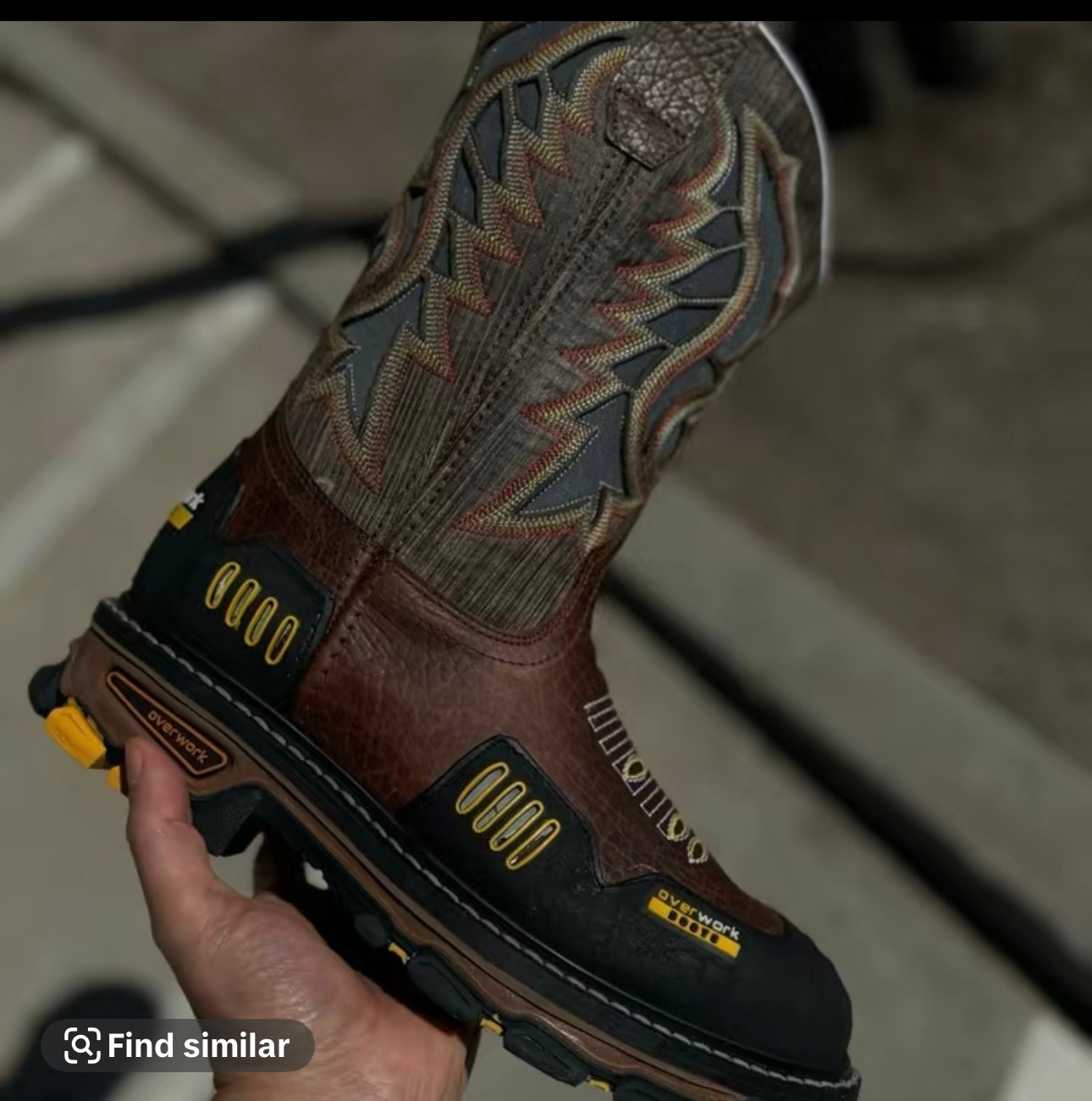 Overwork Boots 2024 Shoulder Café | Western Work Boot | Heavy-Duty Comfort & Slip-Resistant Sole