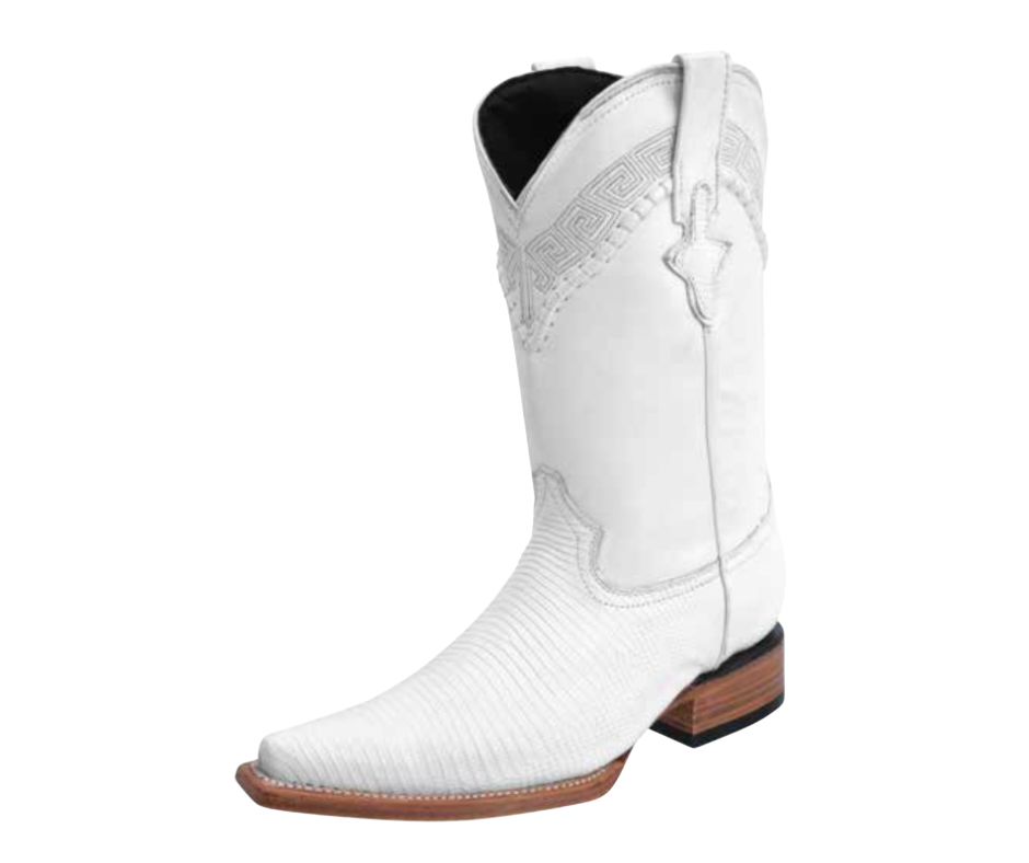 Men’s Western Cowboy Boot – 3x Aladino Lizard – Snip Toe – Casual Style