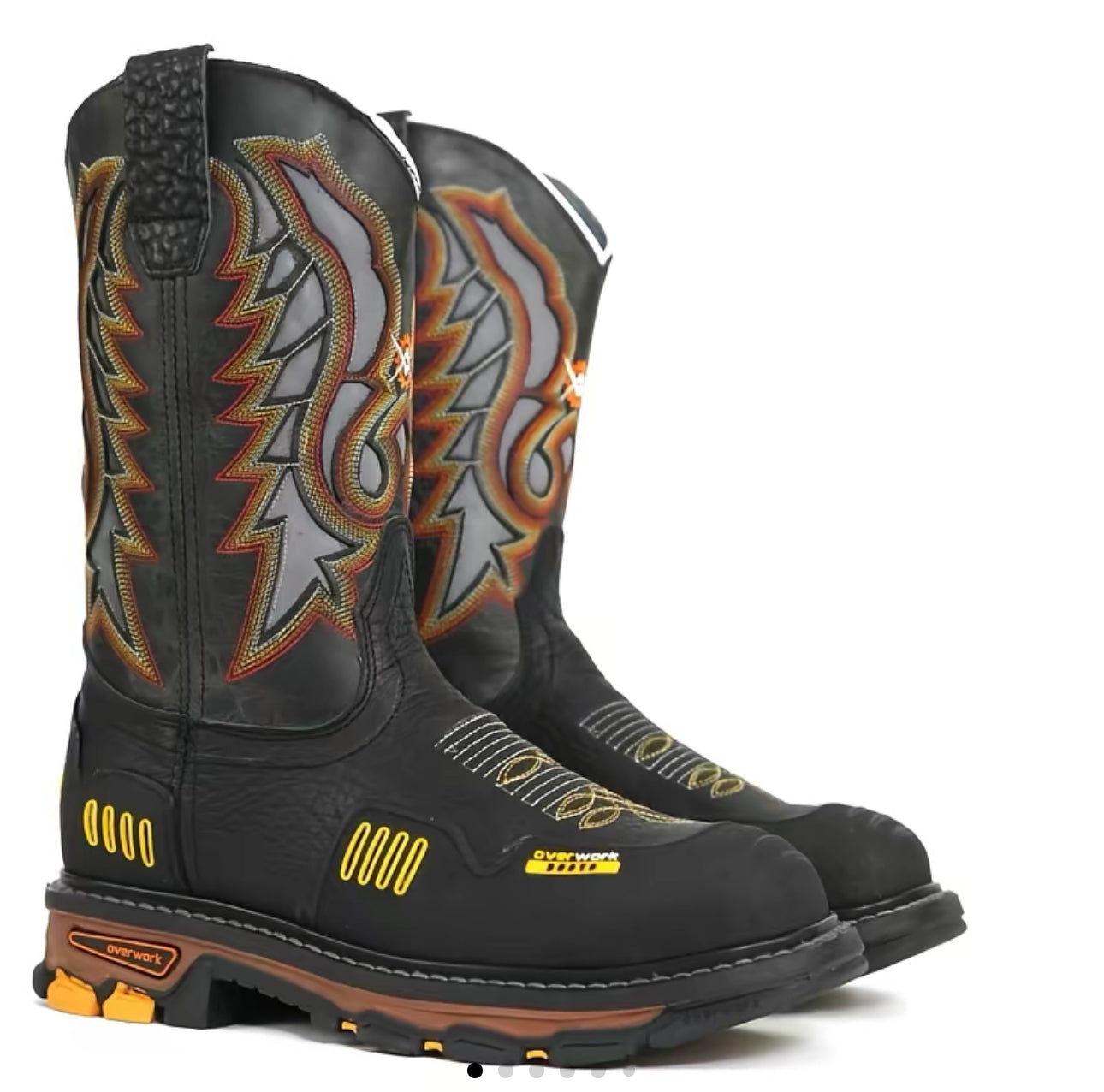 Overwork Boots 2024 Shoulder Black | Western Work Boot | Heavy-Duty Comfort & Slip-Resistant Sole