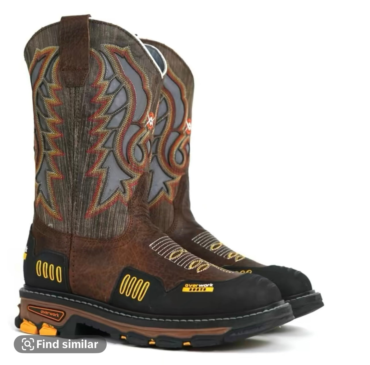 Overwork Boots 2024 Shoulder Café | Western Work Boot | Heavy-Duty Comfort & Slip-Resistant Sole