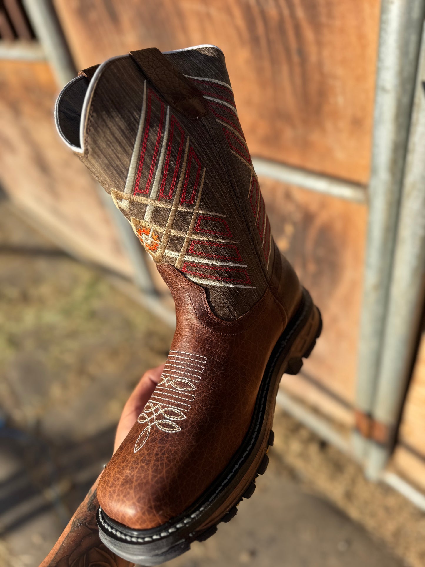 1710 Shoulder Overwork Brown Work Boot – Puncture & Slip Resistant | Gel Comfort Sole