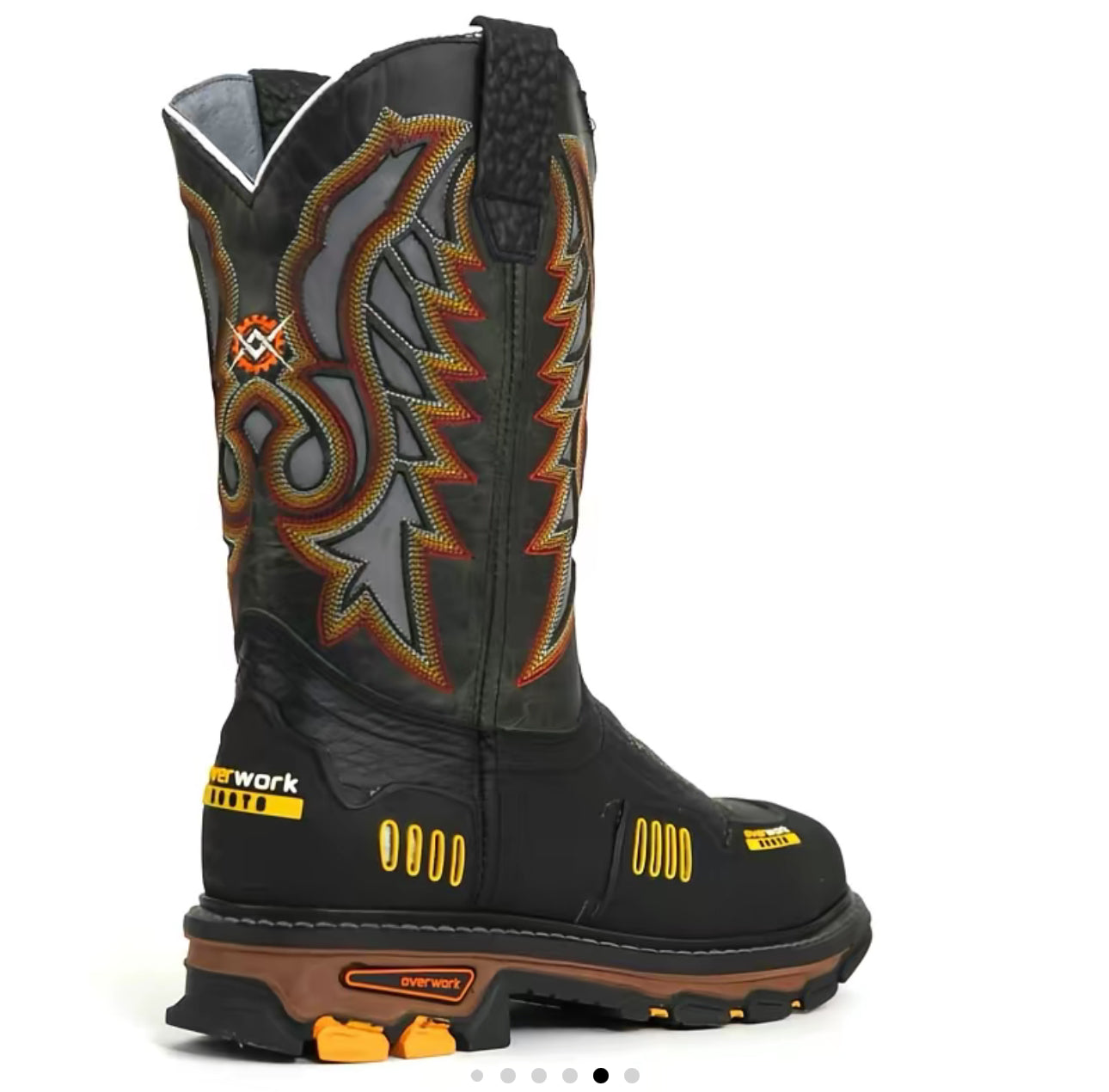 Overwork Boots 2024 Shoulder Black | Western Work Boot | Heavy-Duty Comfort & Slip-Resistant Sole