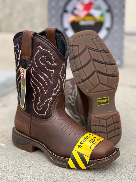 6001 S Crazy Tan Slip-On  Square Toe Steel-Toe