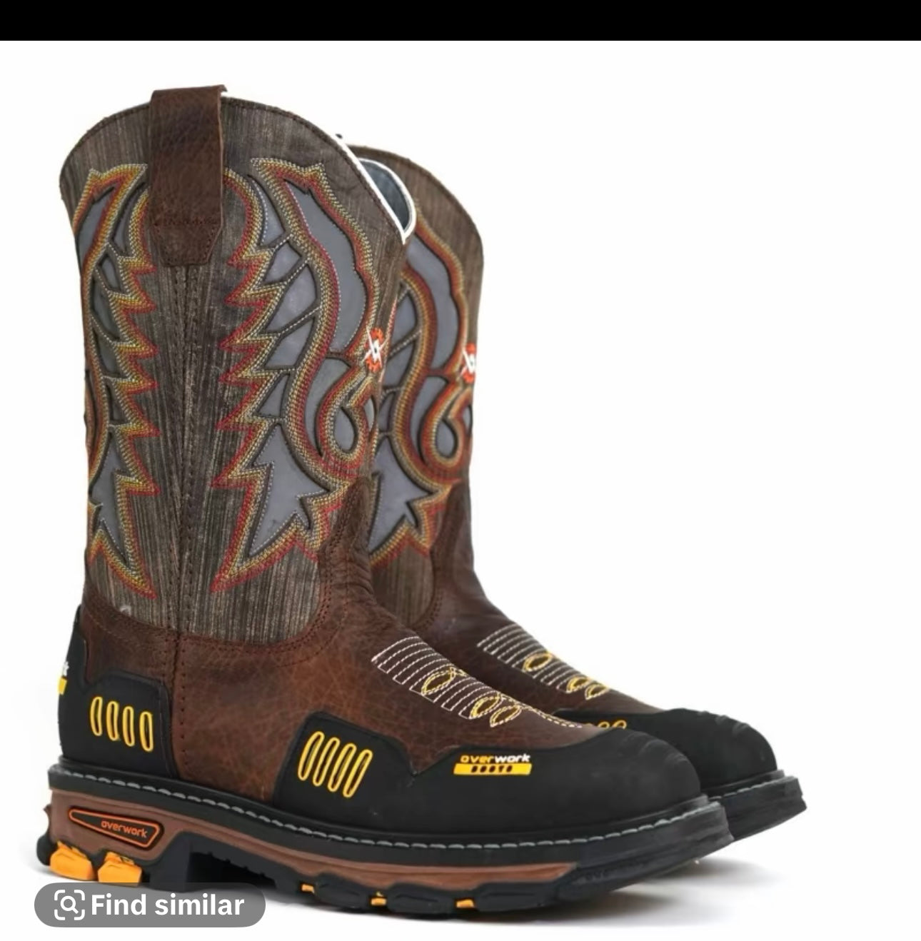 Overwork Boots 2024 Shoulder Café | Western Work Boot | Heavy-Duty Comfort & Slip-Resistant Sole