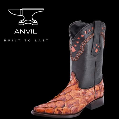 Cognac Genuine Fish Pirarucu Aladino Boot