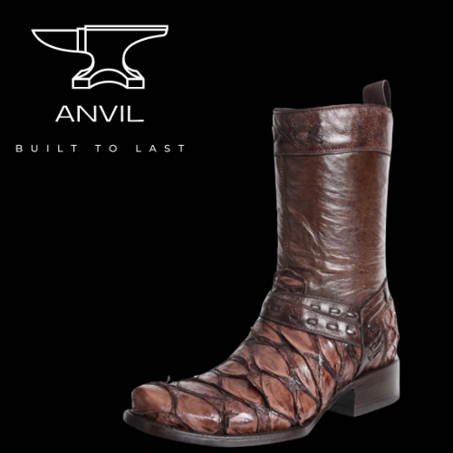 Brown Genuine Fish Skin Dubai Boot