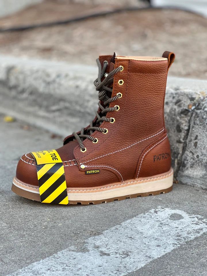 415 High Top Moc Tie Steel Toe Light Brown