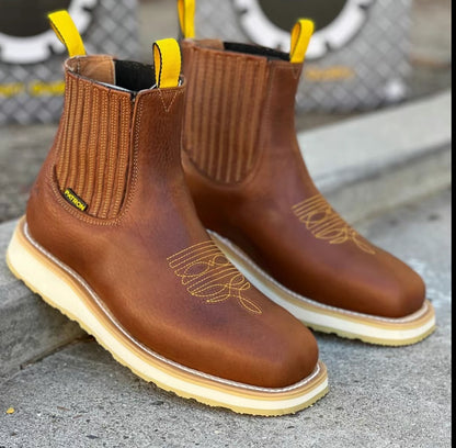 Patron 3073 Honey Slip-On Work Boots | Lightweight Comfort & Durable Traction