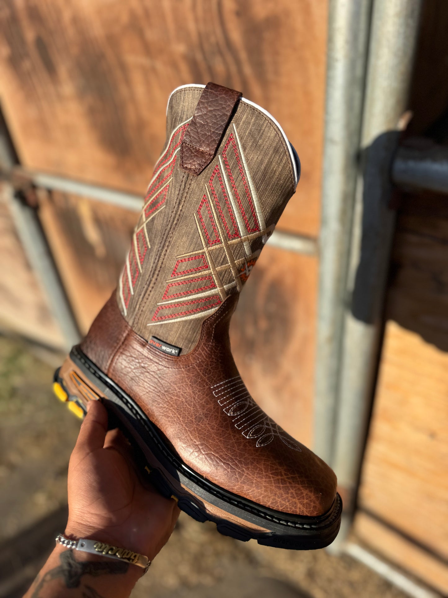 1710 Shoulder Overwork Brown Work Boot – Puncture & Slip Resistant | Gel Comfort Sole