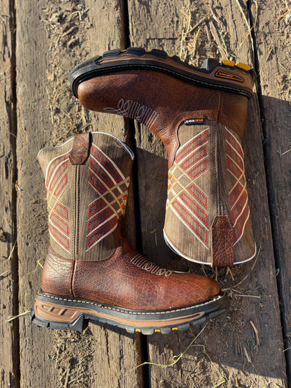 1710 Shoulder Overwork Brown Work Boot – Puncture & Slip Resistant | Gel Comfort Sole