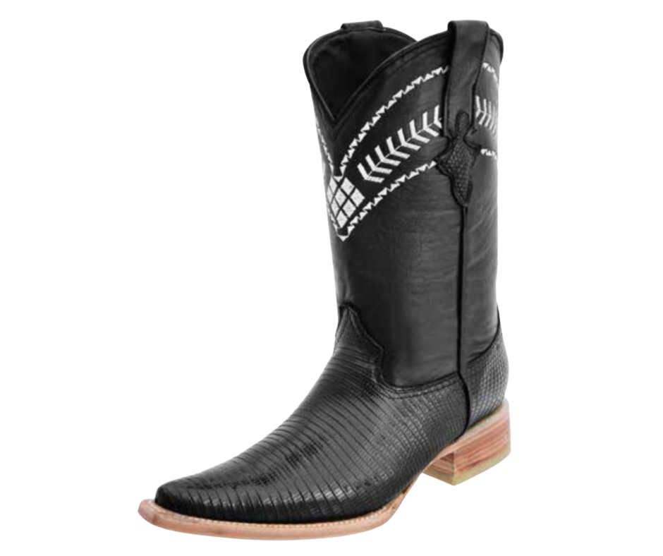 Men’s Western Cowboy Boot – 3x  Aladino Lizard – Snip Toe – Casual Style