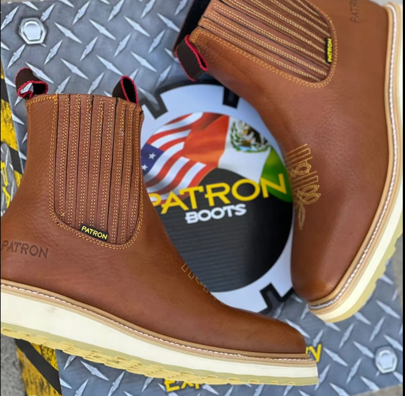 Patron 3073 Honey Slip-On Work Boots | Lightweight Comfort & Durable Traction