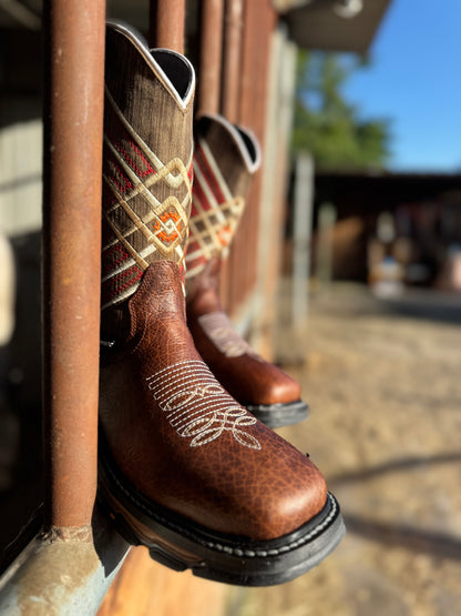 1710 Shoulder Overwork Brown Work Boot – Puncture & Slip Resistant | Gel Comfort Sole