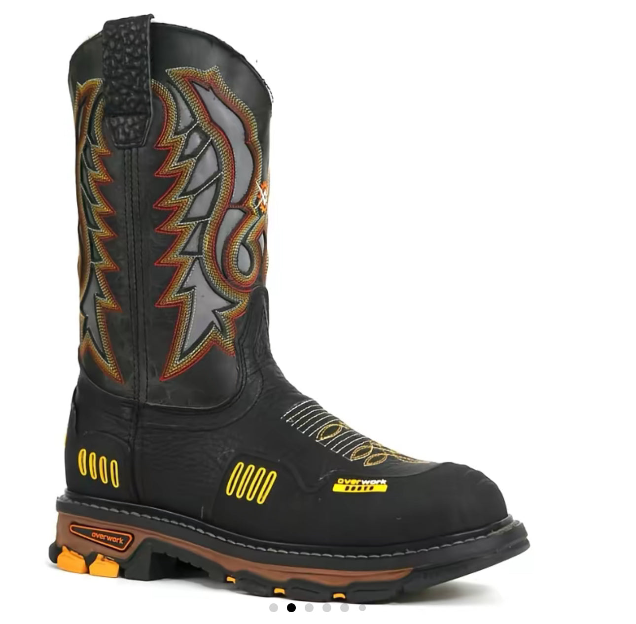 Overwork Boots 2024 Shoulder Black | Western Work Boot | Heavy-Duty Comfort & Slip-Resistant Sole