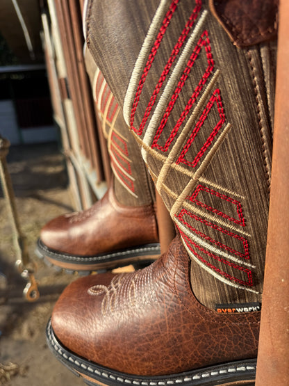 1710 Shoulder Overwork Brown Work Boot – Puncture & Slip Resistant | Gel Comfort Sole