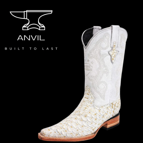 3X Bone Embossed Ant Eater Boots