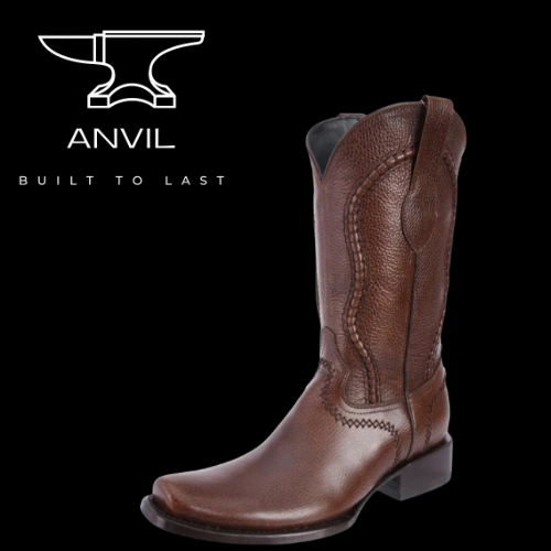 Sleek Brown Cloned Deer Skin Boot